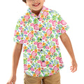 Bright Painted Tropical Junior Kids Hawaiian Shirt
