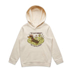 Dachshund, I've Got Friends In Low Places Kids AS Colour Hoodie Ecru Kids Hoodie animal Printed In Australia