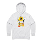 Stay Cool - Womens Hoodie White Marle Womens Hoodie Printed In Australia