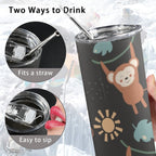 Monkey Swing - 20oz Tall Skinny Tumbler with Lid and Straw