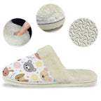 Baby Animals Women's Fur Trim Thick-Sole Indoor Slippers Women's Fur Trimmed Slippers animal Printed Offshore