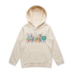 Science Characters Kids AS Colour Hoodie Ecru Kids Hoodie Printed In Australia Science