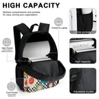 Happy Retro Flowers - Three Piece Backpack Set