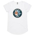 Addicted To Coffee Women's AS Colour Scoop Neck T-Shirt White Womens Scoop Neck T-shirt Coffee Printed In Australia