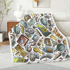 Travel Montage - Double-Layer Fleece Blanket 51"x59"