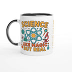 Personalised - Science, Like Magic But Real - 11oz Ceramic Mug Ceramic Black Personalised 11oz Mug Globally Fulfilled Science