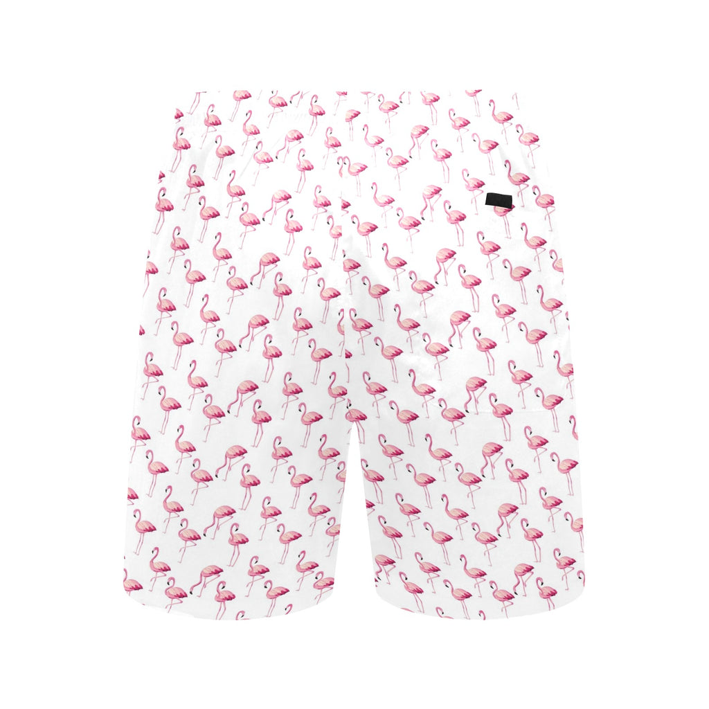 Flamingos Men's Mid-Length Beach Shorts Men's Mid-Length Beach Shorts animal Printed Offshore