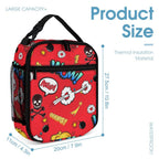Red Comic Book Backpack, Lunch Bag & Pencil Case Set