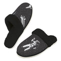 Astronaut In Space Men's Fur Trim Thick-Sole Indoor Slippers 2XL Men's Fur Trimmed Slippers Printed Offshore Space