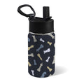 Chess Pattern 12oz Kids Water Bottle with Straw Lid