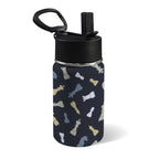 Chess Pattern 12oz Kids Water Bottle with Straw Lid