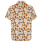 Cat Nap Women's Collared Pocketless Short Sleeve Shirt