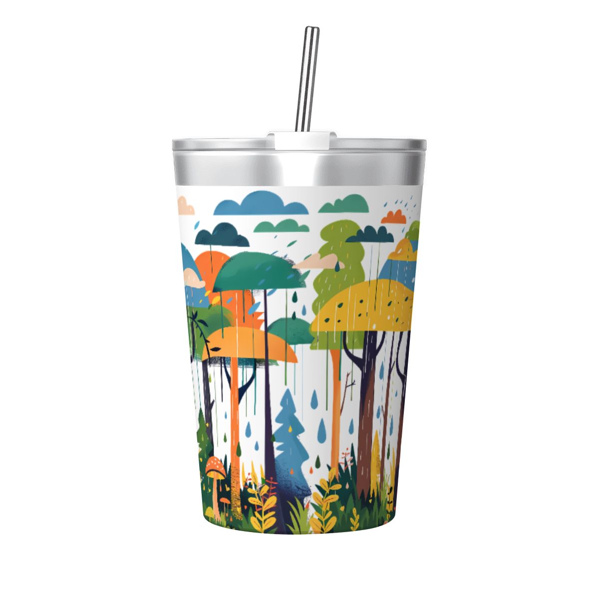 Colourful Rainforest Small Stainless Steel Travel Mug Cup 12oz/350ml