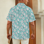 Comic Book Speech Bubbles Men's Short Sleeve Hawaiian Shirt Men's Hawaiian Shirt (New) comic Printed Offshore