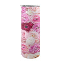 Pink Flowers 20oz Tall Skinny Tumbler with Lid and Straw