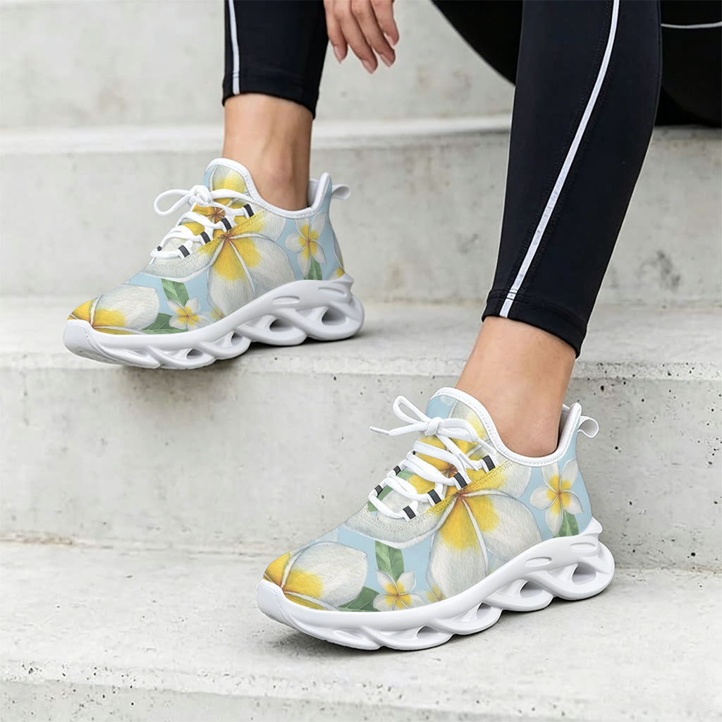 Delicate Frangipani Women's Twisted Sole Sneakers