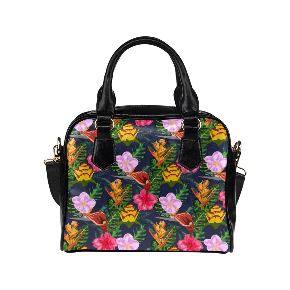 Tropical Floral Shoulder Handbag