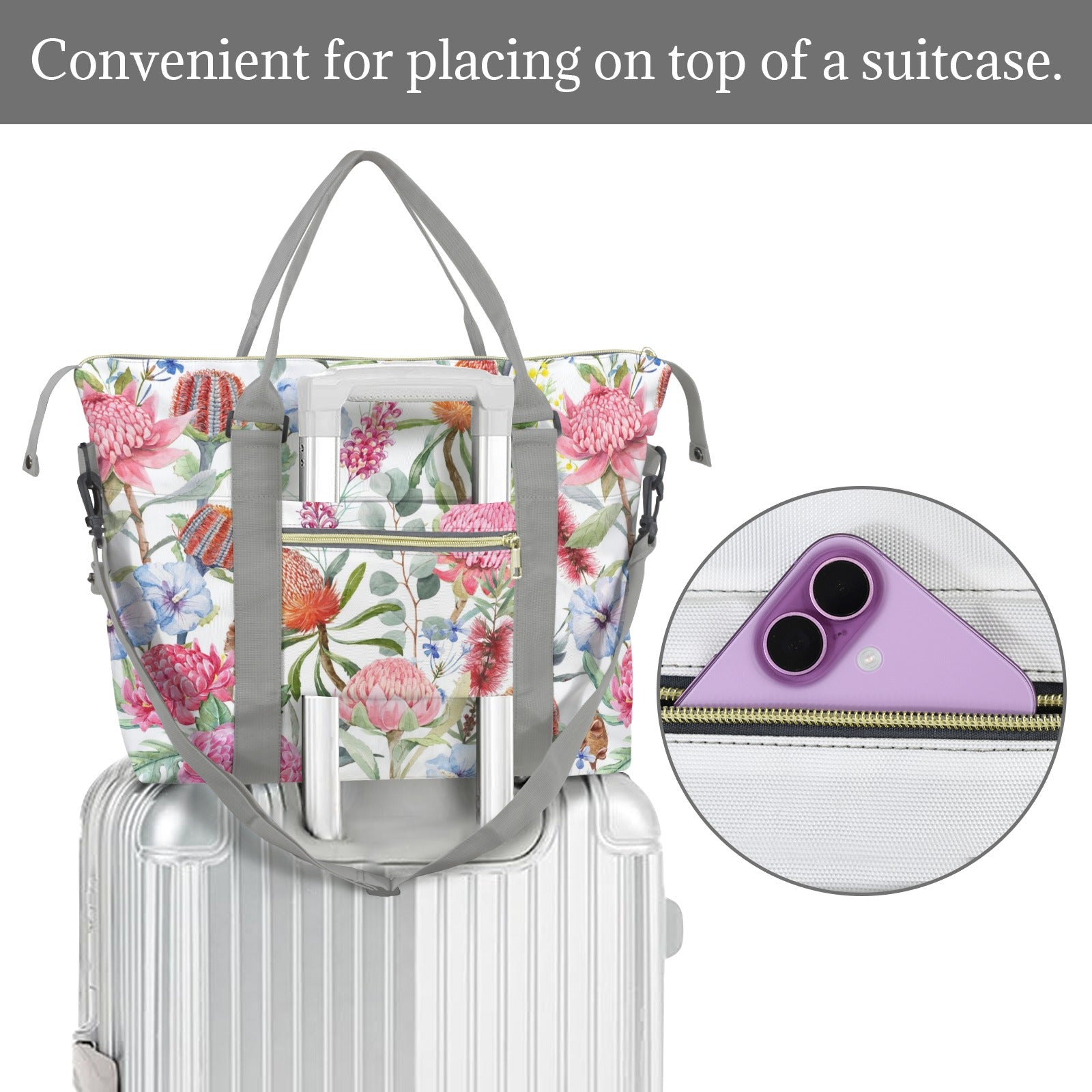 Australian Flowers Duffle Bag-Simple (Model 1715) Duffle Bag-Simple (1715)