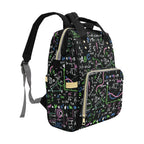 Equations In Green And Pink - Multi-Function Backpack, Nappy / Diaper Bag
