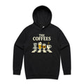 The Coffees, Crossing Road Men's AS Colour Hoodie Black Mens Hoodie Coffee Music Printed In Australia