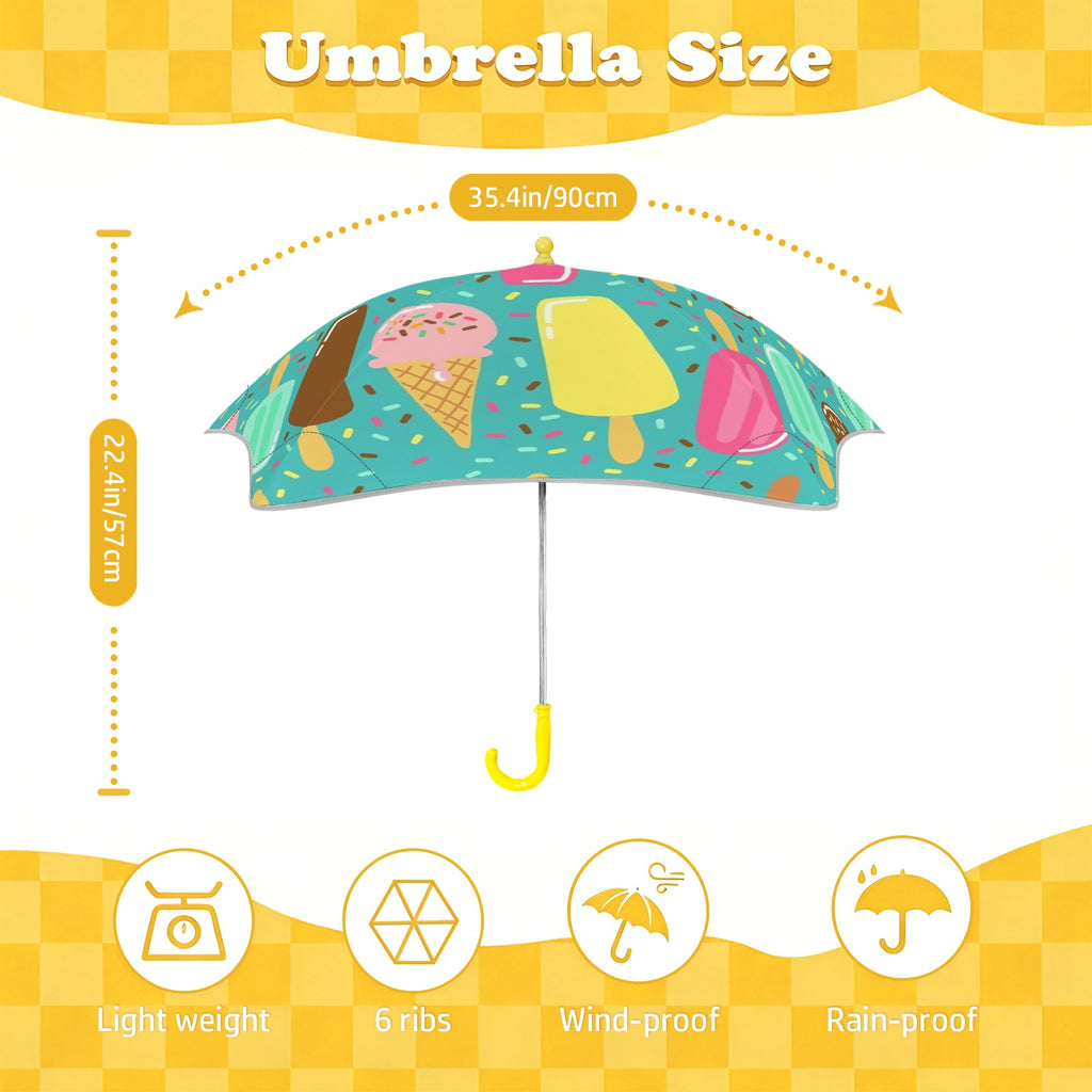 Ice Cream Kids Safe Round Corner Umbrella Kids Safe Round Corner Umbrella Food Printed Offshore