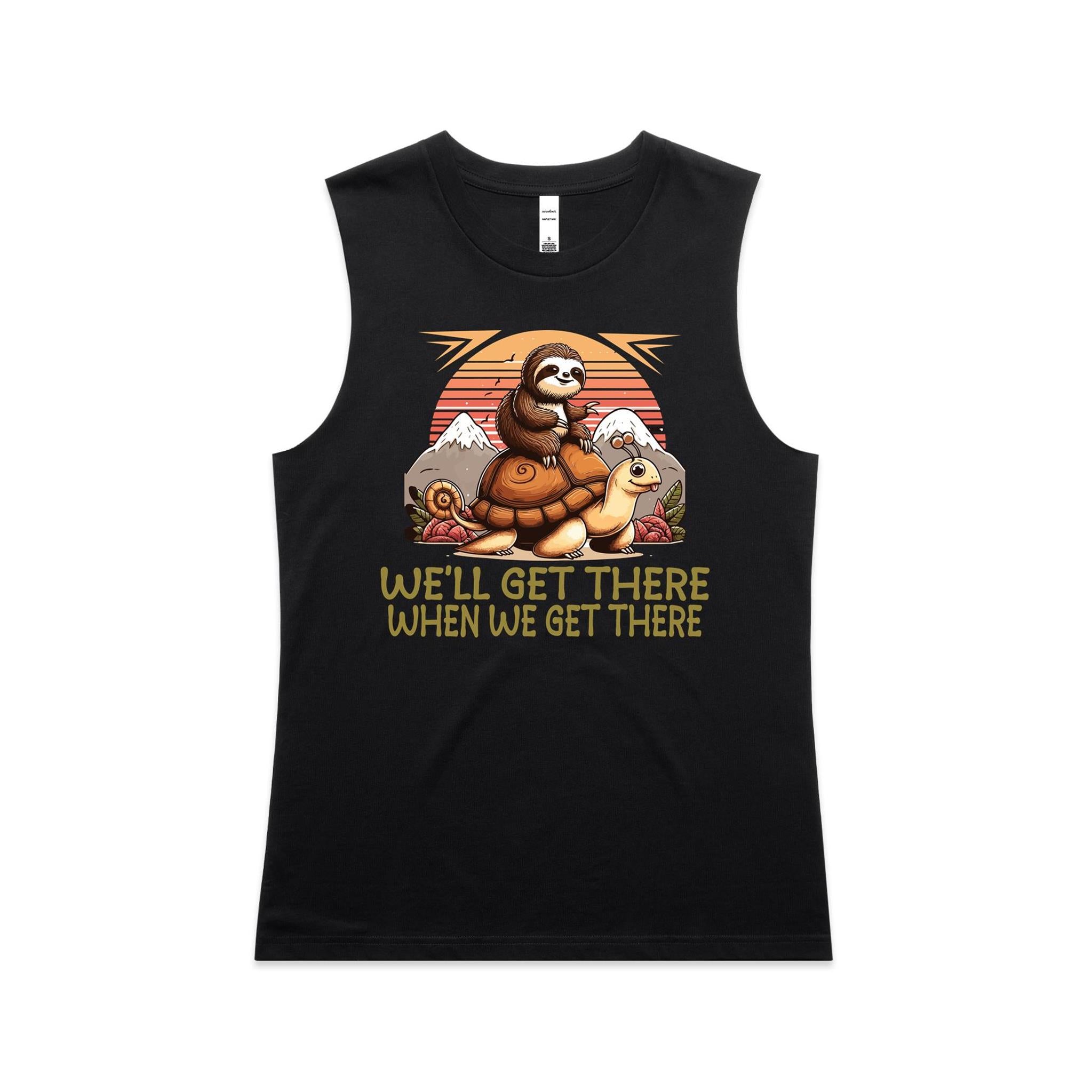 Sloth, We'll Get There When We Get There - AS Colour Women's Maple Tank