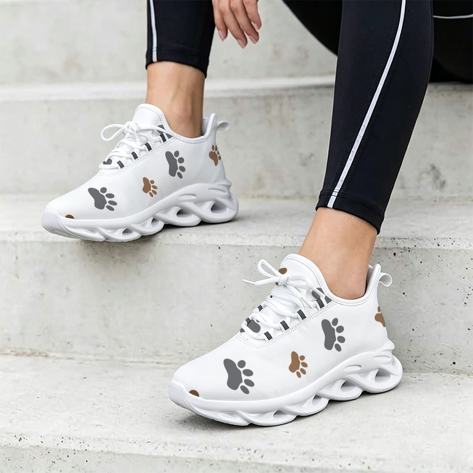 Paw Prints Women's Twisted Sole Sneakers