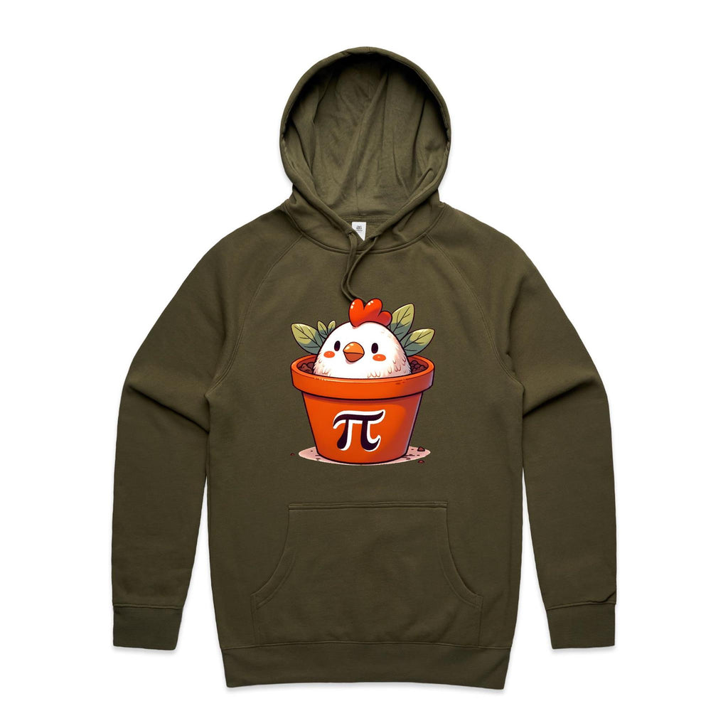 Chicken Pot Pi - Mens Hoodie Army Mens Hoodie animal Food Maths Printed In Australia