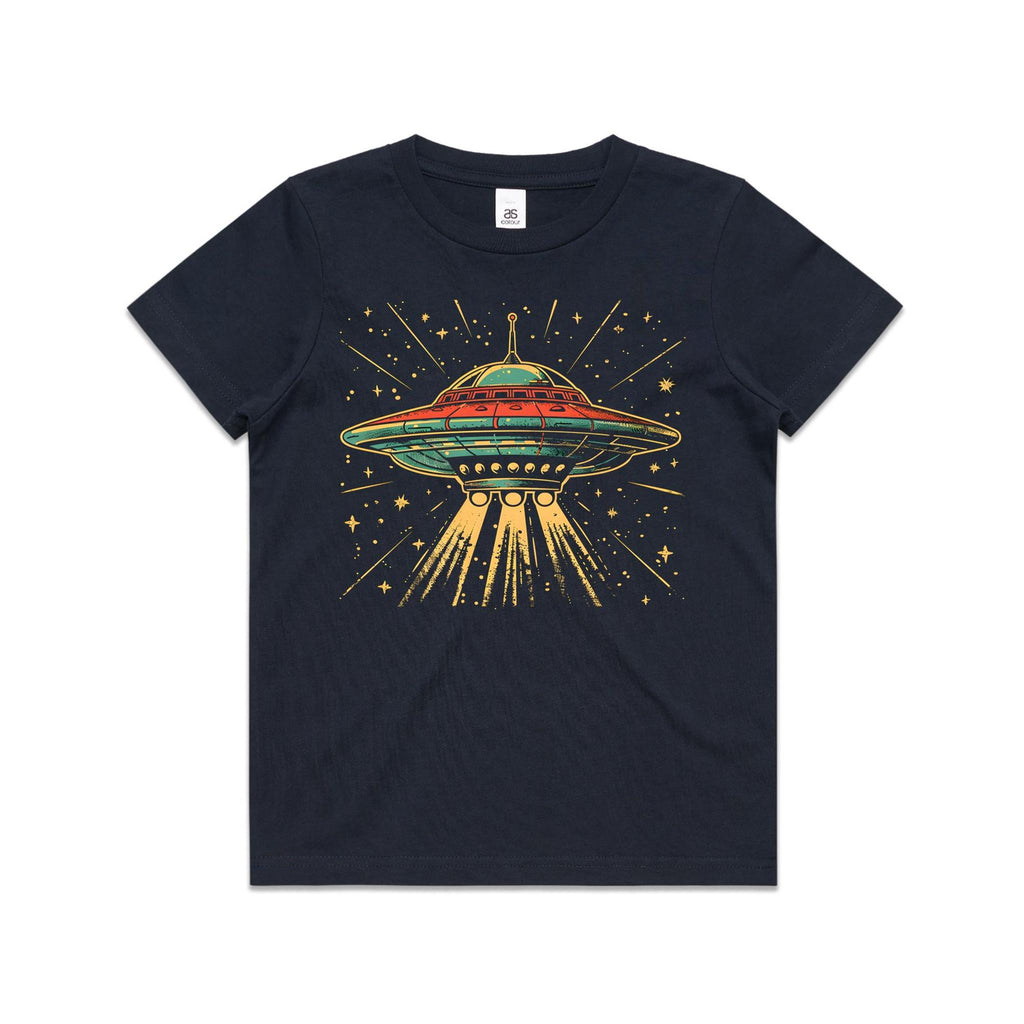 Retro UFO Kid's AS Colour T-shirt
