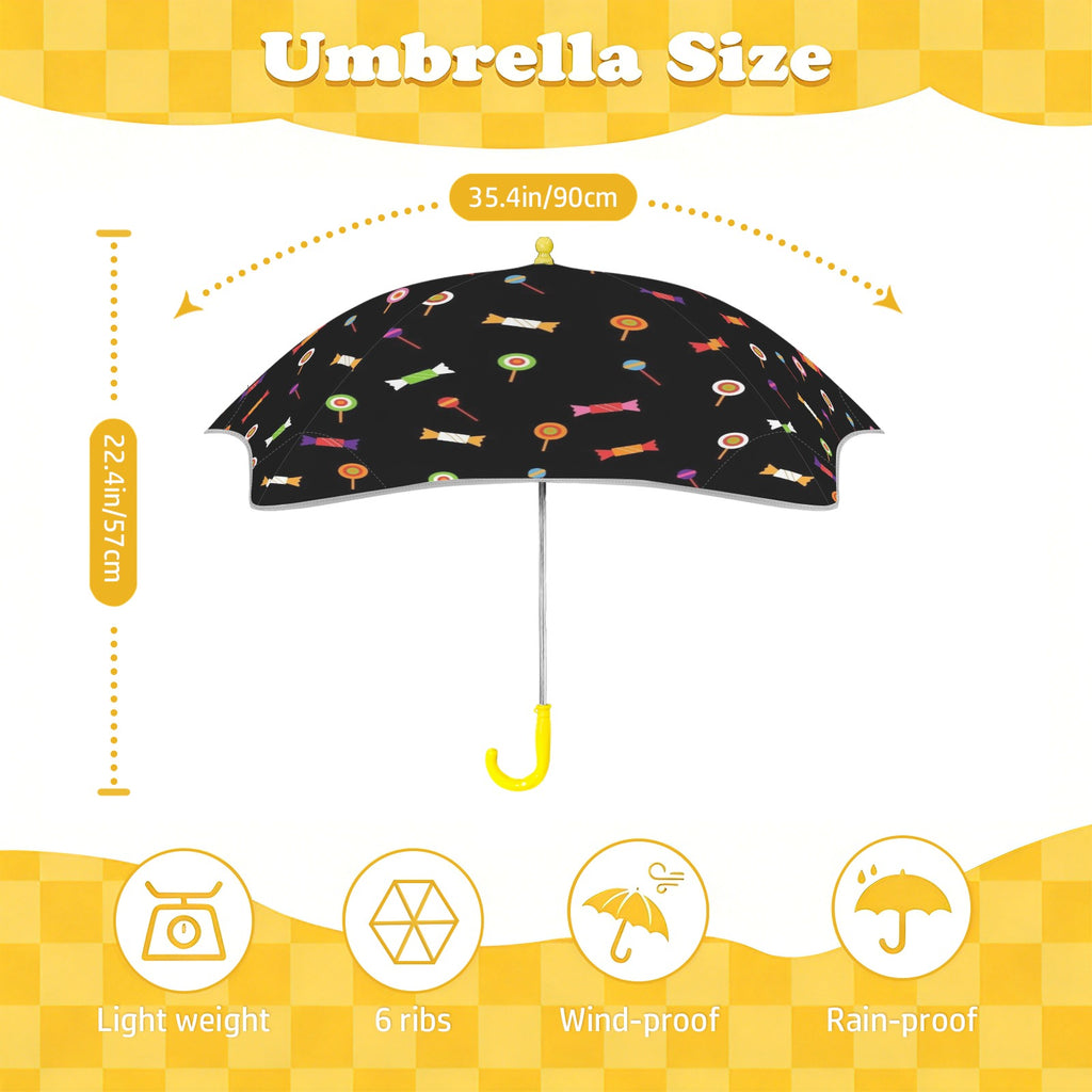 Candy Kids Safe Round Corner Umbrella Kids Safe Round Corner Umbrella Food Printed Offshore