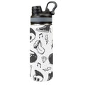 Rock Music Insulated Water Bottle with Dual-Use Lid (18oz) One Size Insulated Water Bottle with Dual-Use Lid (18oz) Music Printed Offshore