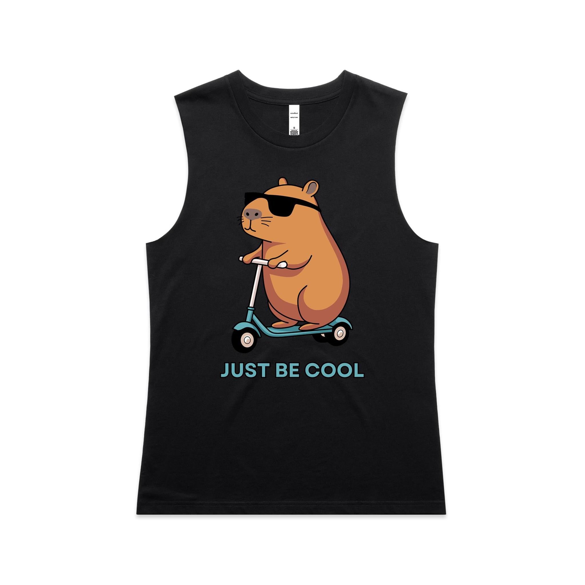 Capybara, Just Be Cool - AS Colour Women's Maple Tank