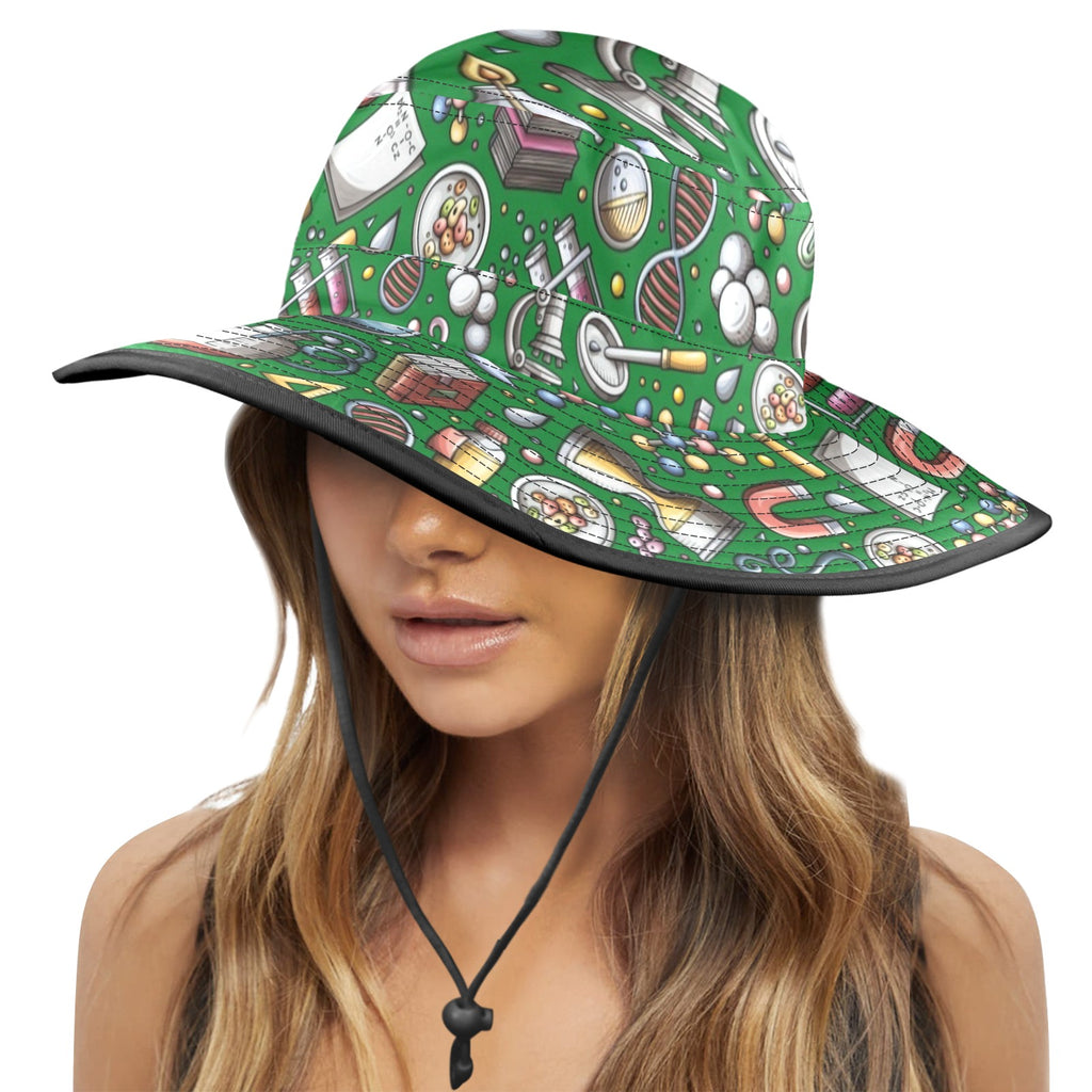 Science Love Wide Brim Bucket Hat Wide Brim Bucket Hat Printed Offshore Science