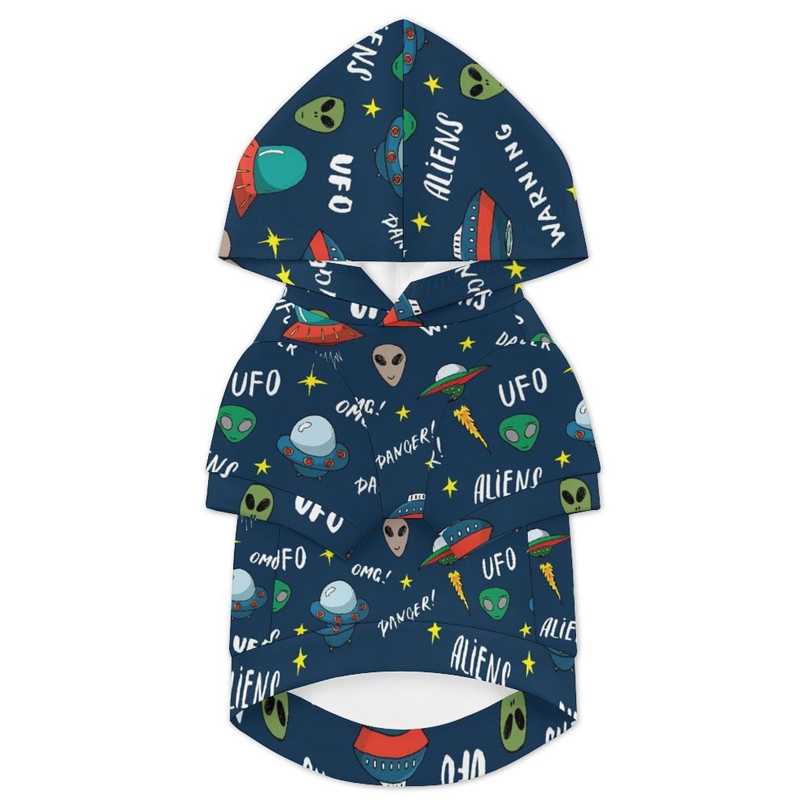 UFO's And Aliens Pet Hoodie (Small Size)