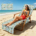 Parrots Beach Chair Towel Cover with Side Pockets
