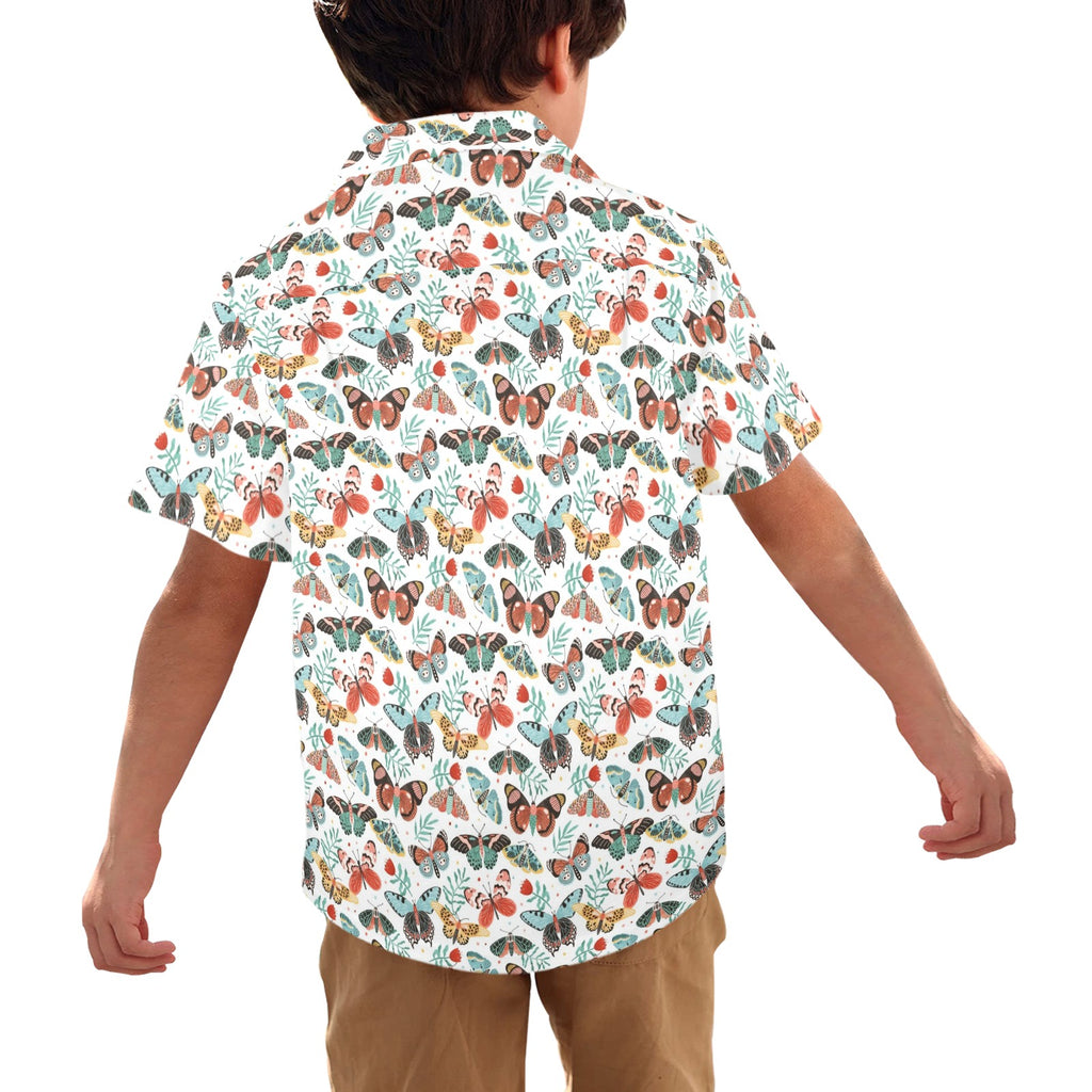 Pretty Moths And Butterflies Junior Kids Hawaiian Shirt