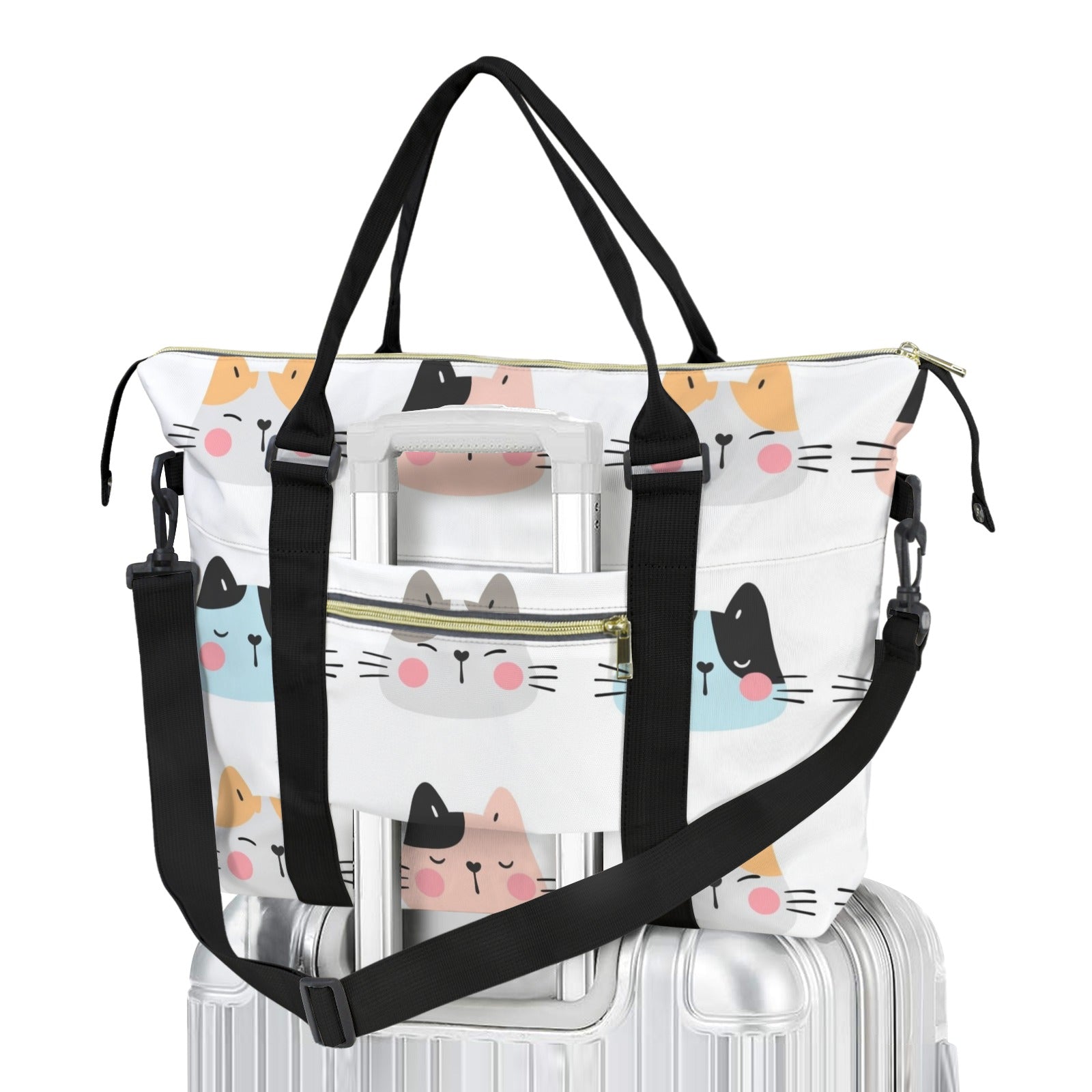 Cat Faces Duffle Bag-Simple (Model 1715) One Size Duffle Bag-Simple (1715)
