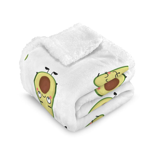 Avocado Characters - Double-Layer Fleece Blanket 51"x59"