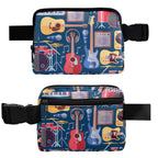 Music Instruments Blue - Belt Bag