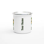 Personalised In A While, Crocodile White 12oz Enamel Mug Personalised Enamel Mug animal Globally Fulfilled