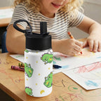 Dinosaur Fairy 12oz Kids Water Bottle with Straw Lid 12oz Kids Water Bottle with Straw Lid Printed Offshore