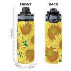 Sunflowers - Insulated Water Bottle with Dual-Use Lid (18oz) Insulated Water Bottle with Dual-Use Lid (18oz) Plants Printed Offshore