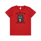 Frazzled Cat, Hang On Let Me Overthink This Kid's AS Colour T-shirt Red Kids Youth T-shirt animal Printed In Australia