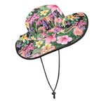 Flamingo Jungle Wide Brim Bucket Hat Wide Brim Bucket Hat animal Plants Printed Offshore