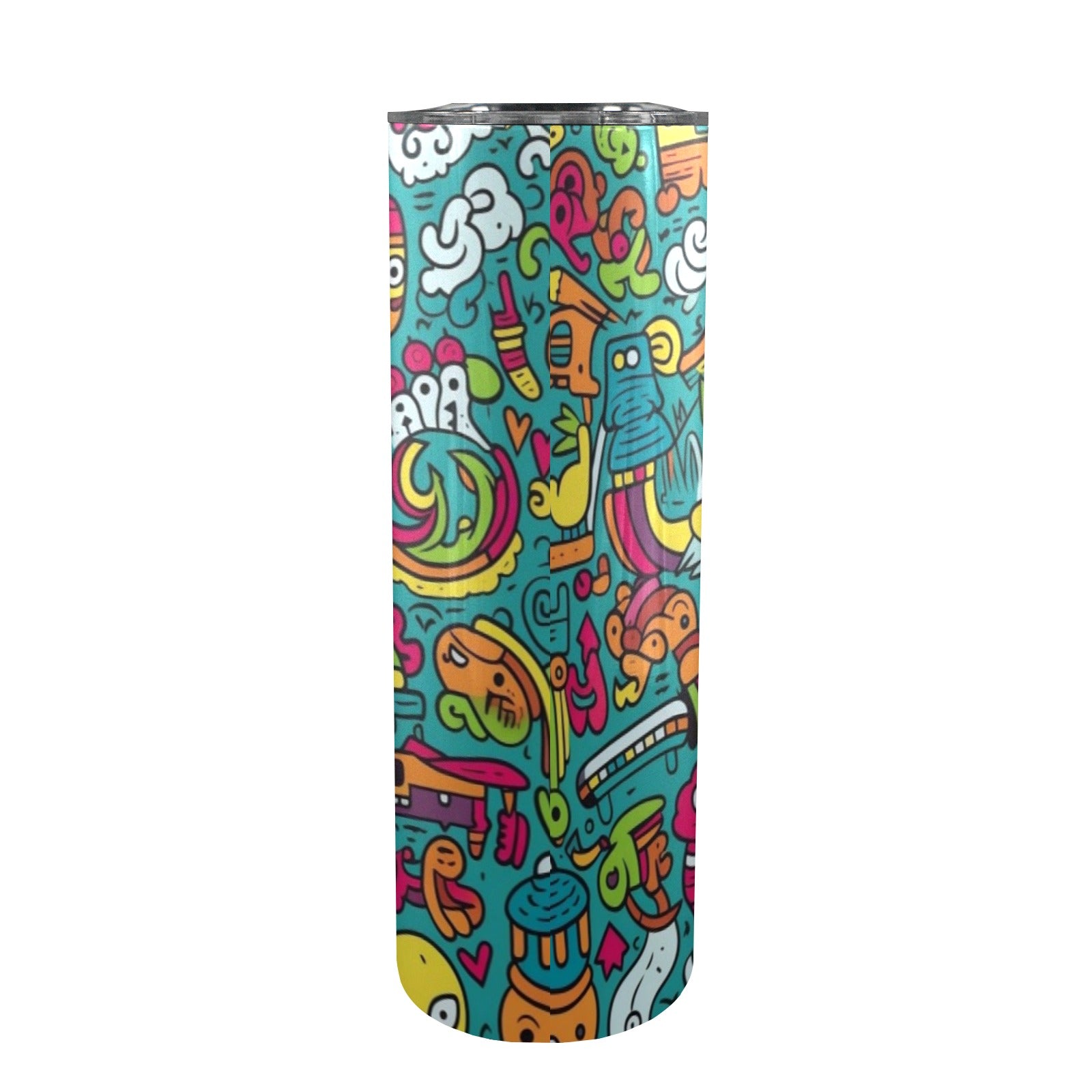 Crazy Characters - 20oz Tall Skinny Tumbler with Lid and Straw