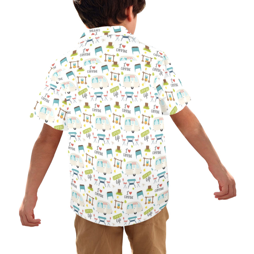 Camping Life - Junior Kids Hawaiian Shirt