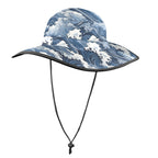 Japanese Waves Wide Brim Bucket Hat Wide Brim Bucket Hat Ocean Printed Offshore