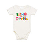 Tiny And Terrific AS Colour Baby Bodysuit Natural Baby Bodysuit Printed In Australia