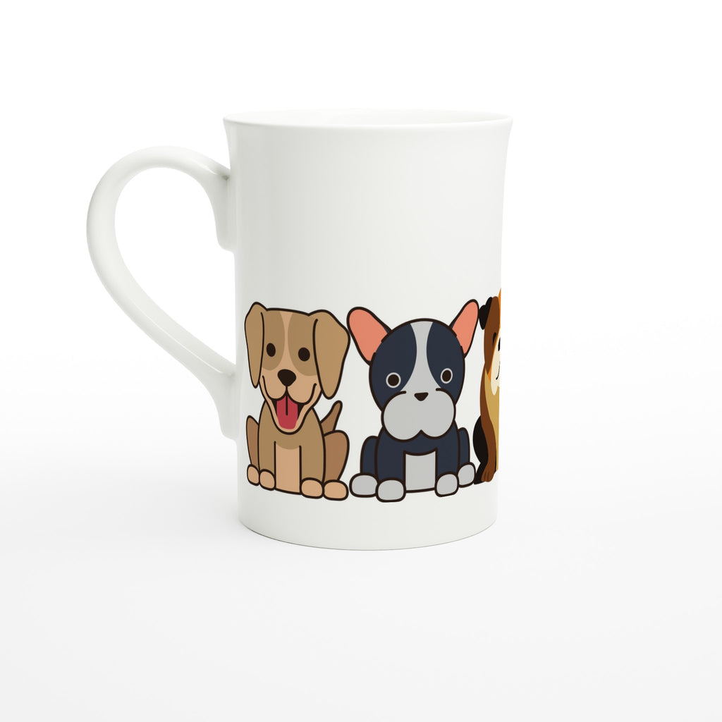 Dog Line - White 10oz Porcelain Slim Mug Default Title Porcelain Mug animal Globally Fulfilled