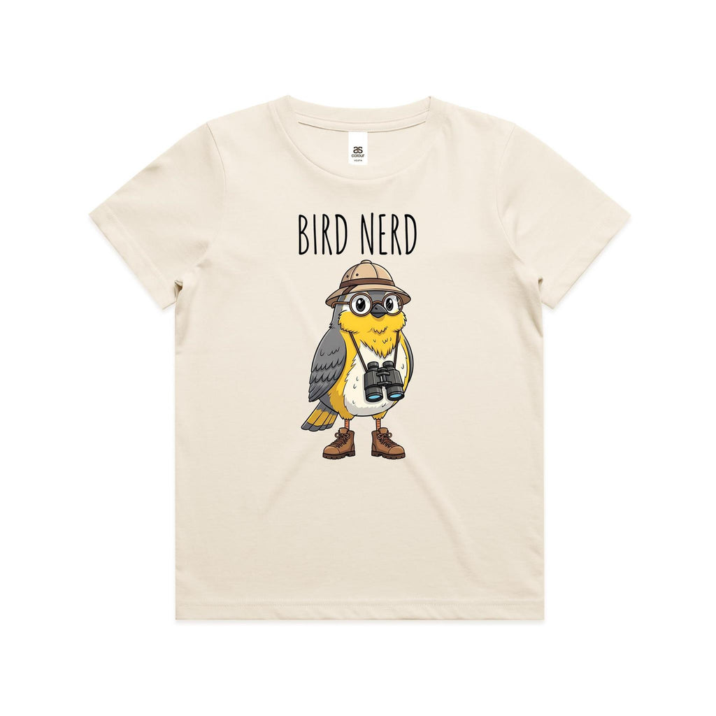 Bird Nerd 2 Kid's AS Colour T-shirt Ecru Kids Youth T-shirt animal Birds Printed In Australia